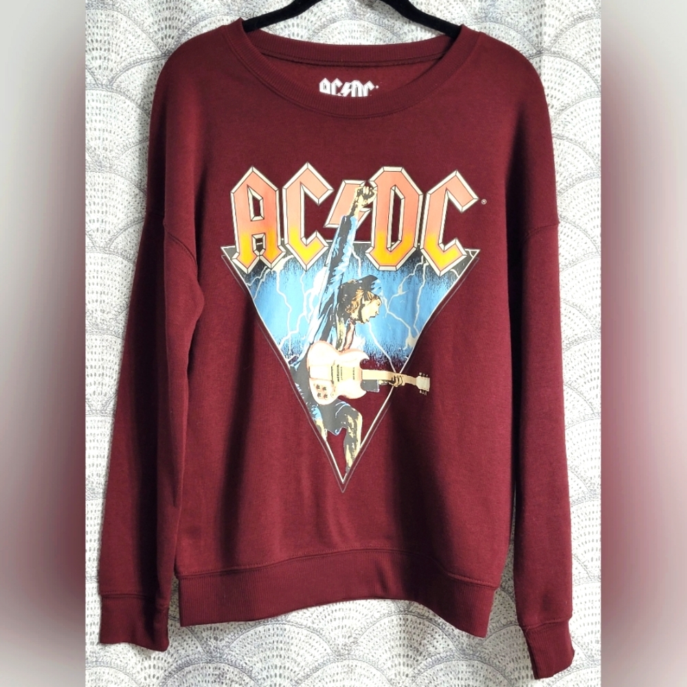 ACDC Women's Maroon Pullover Sweater Size Small